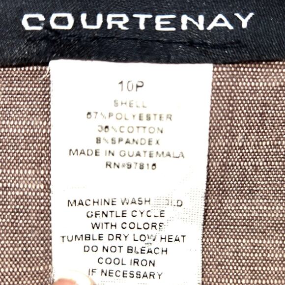 Courtenay 10P Women's Brown Blazer Suit Coat Petite Size Medium PM Jacket 10 P - Picture 2 of 4